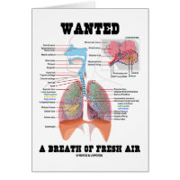 Wanted A Breath Of Fresh Air (Respiratory System) Greeting Card