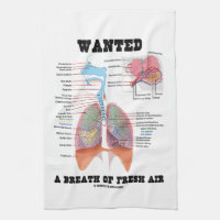 Wanted A Breath Of Fresh Air (Respiratory System) Hand Towel