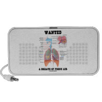 Wanted A Breath Of Fresh Air (Respiratory System) Laptop Speaker