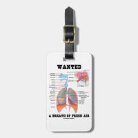 Wanted A Breath Of Fresh Air (Respiratory System) Luggage Tag