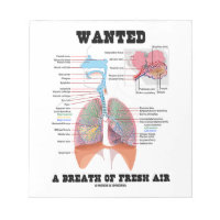 Wanted A Breath Of Fresh Air (Respiratory System) Memo Notepad