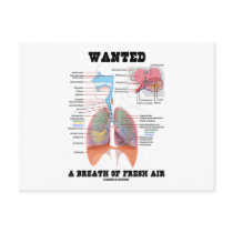 Wanted A Breath Of Fresh Air (Respiratory System) Post Cards