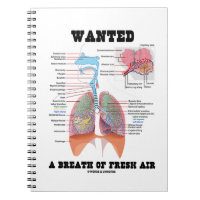 Wanted A Breath Of Fresh Air (Respiratory System) Spiral Note Book