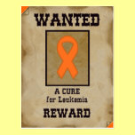 Wanted: A Cure for Leukemia Post Cards