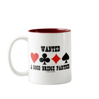 Wanted A Good Bridge Partner (Bridge Attitude) mug
