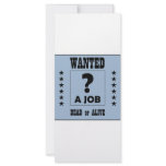 Wanted... a Job ! rack cards