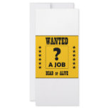 Wanted... a Job ! rack cards