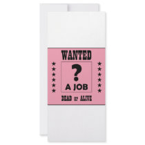 Wanted... a Job ! rack cards