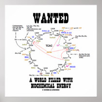 Wanted A World Filled With Biochemical Energy Posters