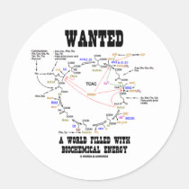 Wanted A World Filled With Biochemical Energy Sticker