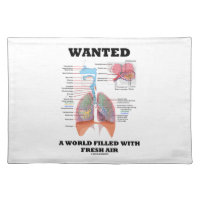Wanted A World Filled With Fresh Air (Respiratory) Cloth Placemat