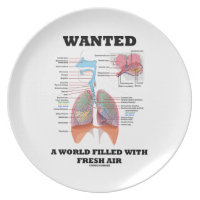 Wanted A World Filled With Fresh Air (Respiratory) Dinner Plate