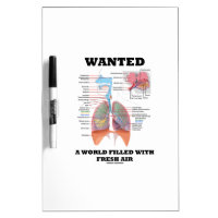 Wanted A World Filled With Fresh Air (Respiratory) Dry-Erase Whiteboards