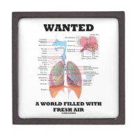 Wanted A World Filled With Fresh Air (Respiratory) Premium Keepsake Boxes