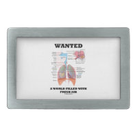 Wanted A World Filled With Fresh Air (Respiratory) Rectangular Belt Buckle
