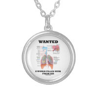 Wanted A World Filled With Fresh Air (Respiratory) Round Pendant Necklace