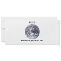 Wanted Another Planet Just Like Our Earth Personalized Rack Card