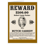 Wanted Butch Cassidy Greeting Card