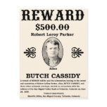 Wanted Butch Cassidy Postcard