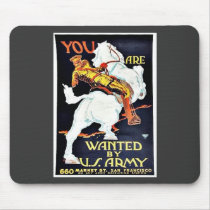 Wanted By Us Army Mouse Pad