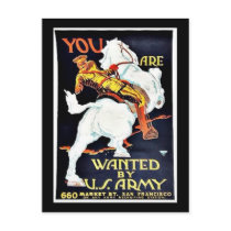 Wanted By Us Army Postcards