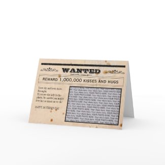 Wanted card frame zazzle_card
