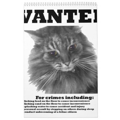 Wanted Cat Calendar Wanted Cat Calendar