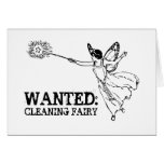WANTED Cleaning Fairy Greeting Card