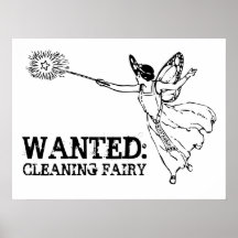 WANTED Cleaning Fairy Poster