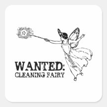 WANTED Cleaning Fairy Stickers