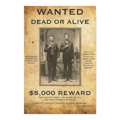 Wanted Dead or Alive FULLY Customizable Poster by grandhelm