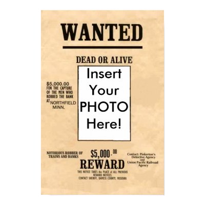 Wanted Dead or Alive Poster/Ad for Outlaws by grandhelm
