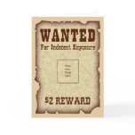 Wanted for Indecent Exposure Greeting Card