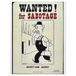Wanted For Sabotage Full Color Flyer