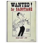 Wanted For Sabotage Flyer
