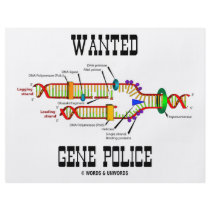 Wanted Gene Police (DNA Replication Humor) flyers by wordsunwords Wanted Gene Police (DNA Replication Humor) flyers