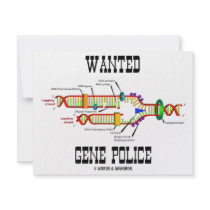 Wanted Gene Police (DNA Replication Humor) invitations by wordsunwords Wanted Gene Police (DNA Replication Humor) invitations