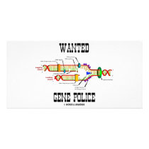 Wanted Gene Police (DNA Replication Humor) Photo Card Template