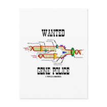 Wanted Gene Police (DNA Replication Humor) postcards by wordsunwords Wanted Gene Police (DNA Replication Humor) postcards