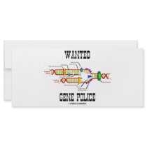 Wanted Gene Police (DNA Replication Humor) Custom Rack Card