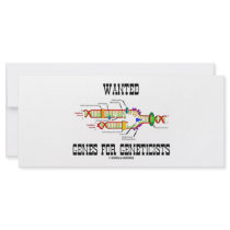 Wanted Genes For Geneticists (DNA Replication) Rack Card