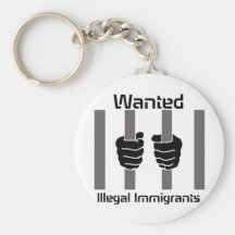 wanted illegal immigrants keychain