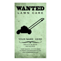 wanted : lawn care business card template