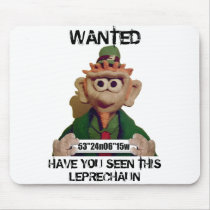 Wanted Leprechaun Mousepad
