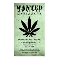 wanted : medical marijuana business card template
