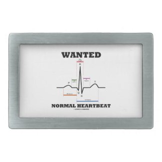 Wanted Normal Hearbeat (ECG/EKG Electrocardiogram) Belt Buckle
