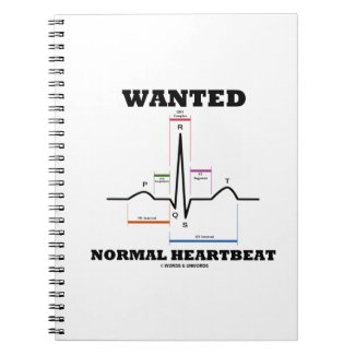 Wanted Normal Hearbeat (ECG/EKG Electrocardiogram) Notebook