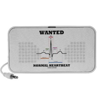 Wanted Normal Hearbeat (ECG/EKG Electrocardiogram) Notebook Speakers