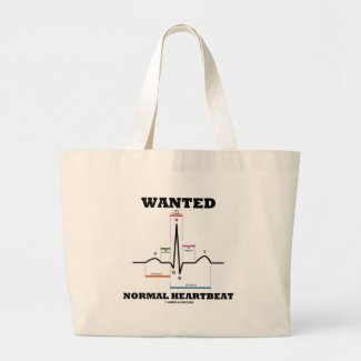 Wanted Normal Heartbeat (Electrocardiogram) Canvas Bag
