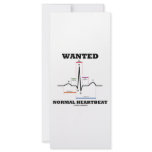 Wanted Normal Heartbeat (Electrocardiogram) Customized Rack Card